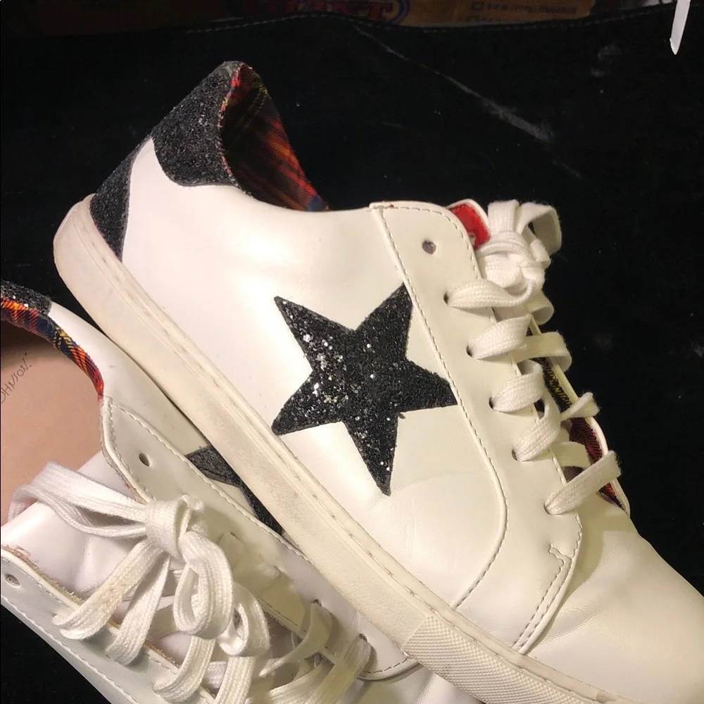 Torrid White Sneakers with Black Star Detail Betsy Johnson Edition 11.5 women’s